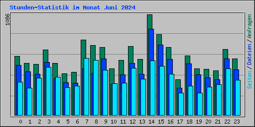 Stunden-Statistik im Monat Juni 2024