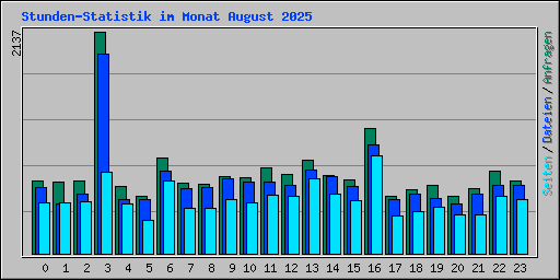 Stunden-Statistik im Monat August 2025