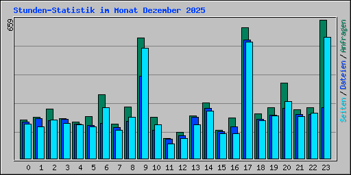 Stunden-Statistik im Monat Dezember 2025