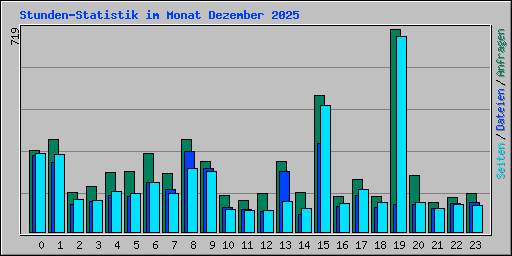 Stunden-Statistik im Monat Dezember 2025
