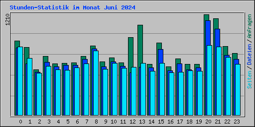 Stunden-Statistik im Monat Juni 2024